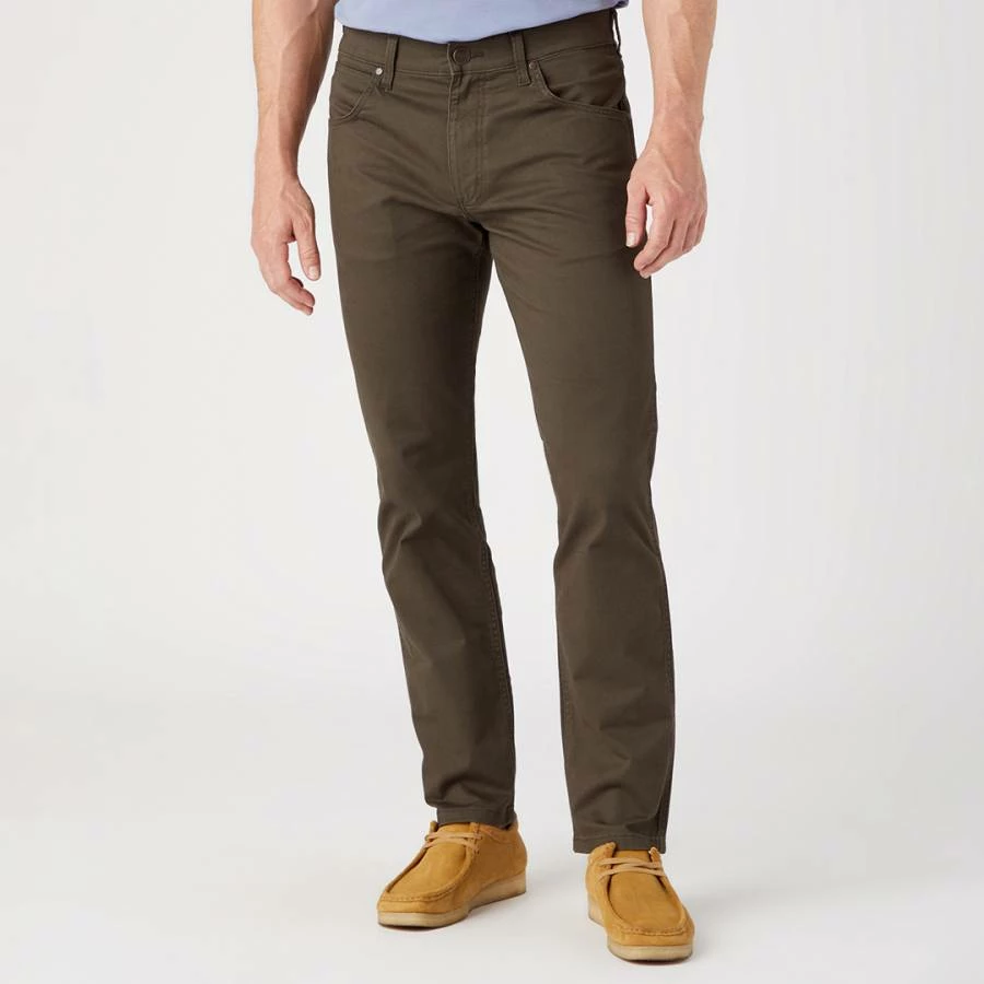 Wrangler Khaki Greensboro Straigh Stretch Jeans 3 Wrangler Khaki Greensboro Straigh Stretch Jeans