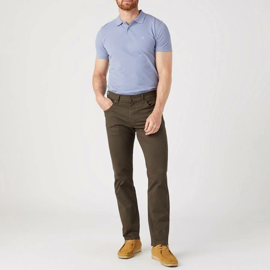 Wrangler Khaki Greensboro Straigh Stretch Jeans 4 Wrangler Khaki Greensboro Straigh Stretch Jeans - Image 2