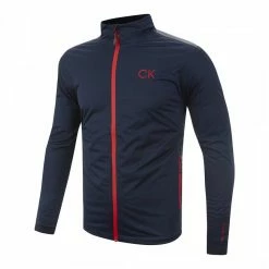 Calvin Klein Golf Navy/Red Waterproof Jacket With Protective Shoulder Panel