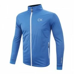 Calvin Klein Golf Blue Waterproof Jacket With Protective Shoulder Panel
