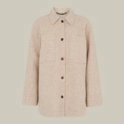 Whistles Neutral Wool Overshirt -JacketsSale Sales 18062750 3