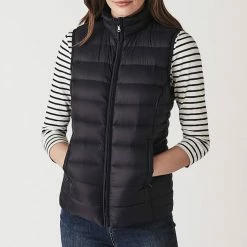 Crew Clothing Navy Puffer Padded Gilet