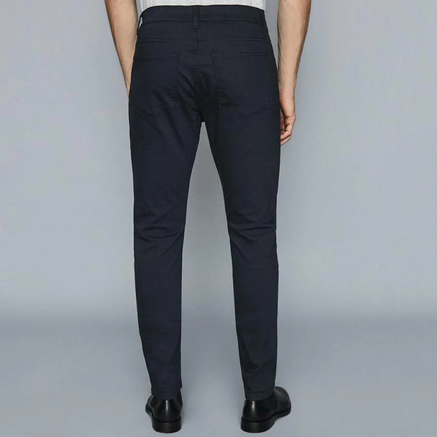 Reiss Navy Slim Fit Cotton Blend Jeans 4 Reiss Navy Slim Fit Cotton Blend Jeans - Image 2