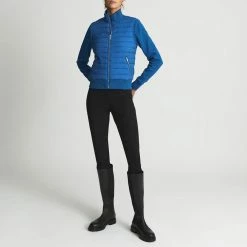 Reiss Blue Skylar Quilted Body Hybrid Jacket 8 Reiss Blue Skylar Quilted Body Hybrid Jacket -JacketsSale Sales 18084895 3