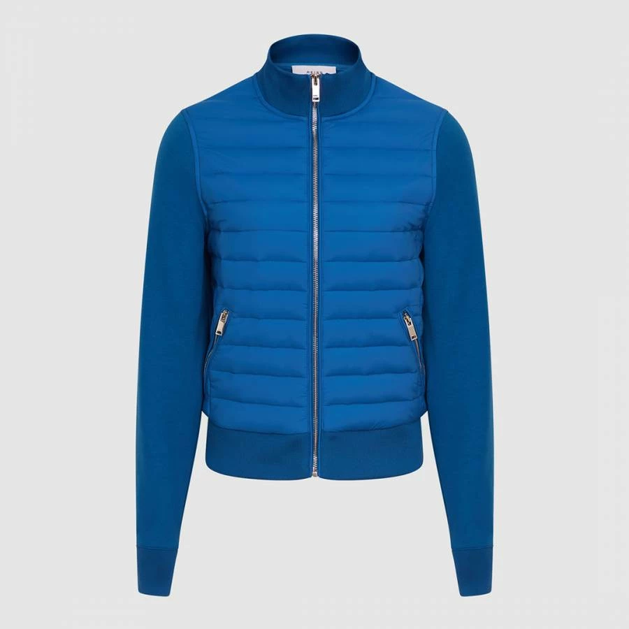 Reiss Blue Skylar Quilted Body Hybrid Jacket 6 Reiss Blue Skylar Quilted Body Hybrid Jacket - Image 4