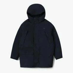 Lacoste Black Longline Hooded Jacket