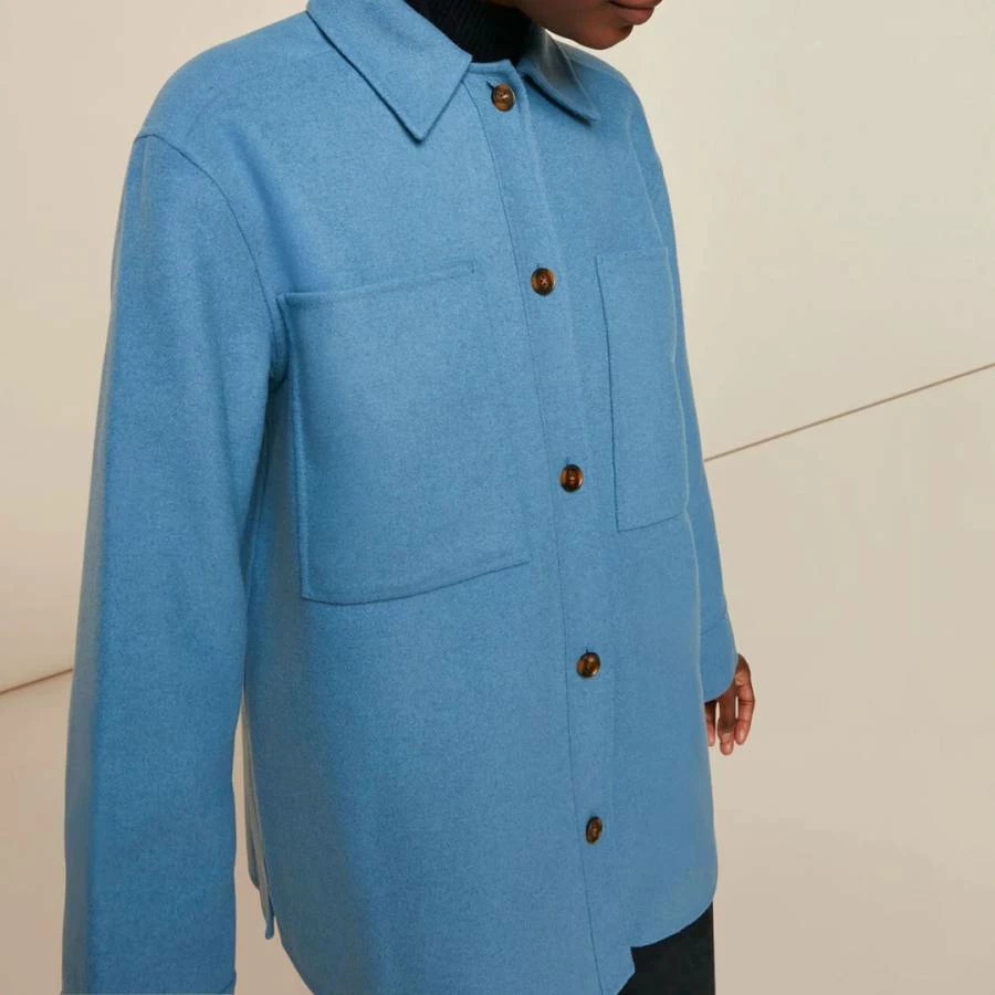 Whistles Pale Blue Classic Wool Overshirt 3 Whistles Pale Blue Classic Wool Overshirt