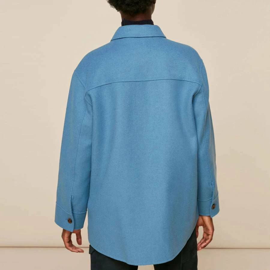 Whistles Pale Blue Classic Wool Overshirt 4 Whistles Pale Blue Classic Wool Overshirt - Image 2