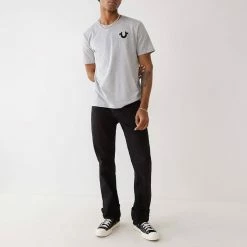 True Religion Black Ricky Straight Stretch Jeans -JacketsSale Sales 18106287 3