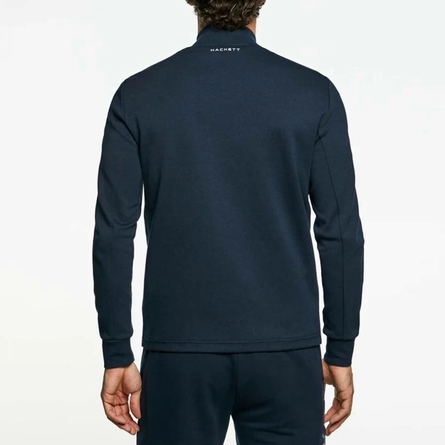 Hackett London Navy Quilted Cotton Blend Bomber Jacket 4 Hackett London Navy Quilted Cotton Blend Bomber Jacket - Image 2