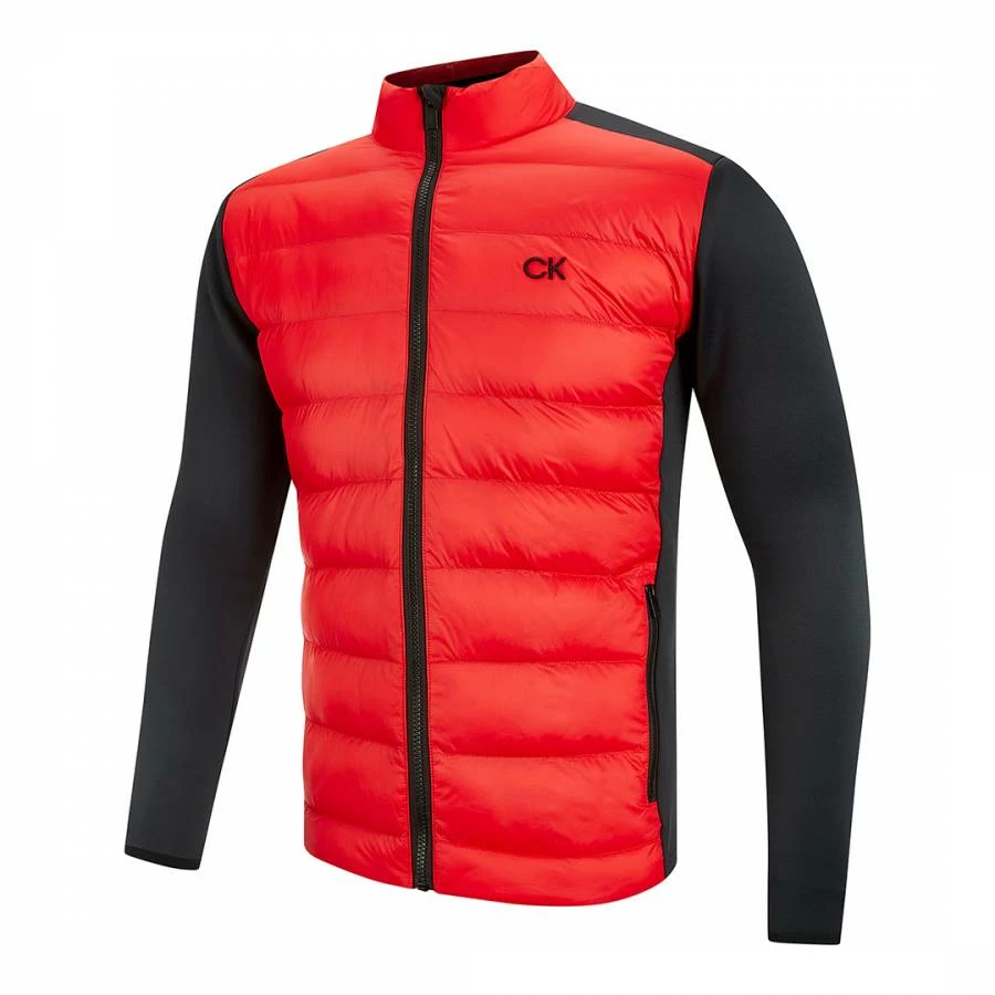 Calvin Klein Golf Red/Black Quilted Hybrid Jacket 3 Calvin Klein Golf Red/Black Quilted Hybrid Jacket