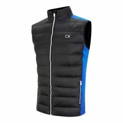 Calvin Klein Golf Black/Blue Quilted Hybrid Gilet