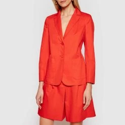 Weekend Max Mara Orange Gemona Tailored Wool Blazer