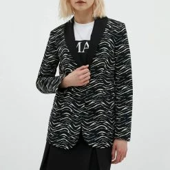 MAX & Co. Multi Patten Mantegna Cotton Blend Blazer