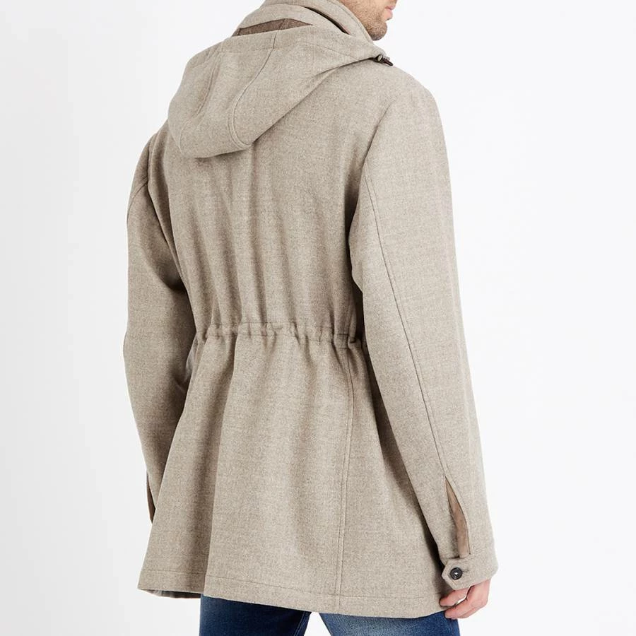 Hackett London Beige Hooded Wool Coat 4 Hackett London Beige Hooded Wool Coat - Image 2