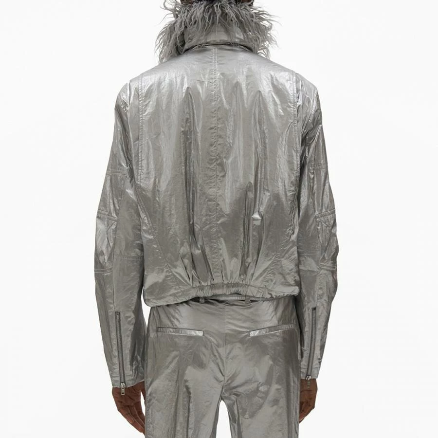 Helmut Lang Silver Astro Faux Fur Trim Jacket 4 Helmut Lang Silver Astro Faux Fur Trim Jacket - Image 2