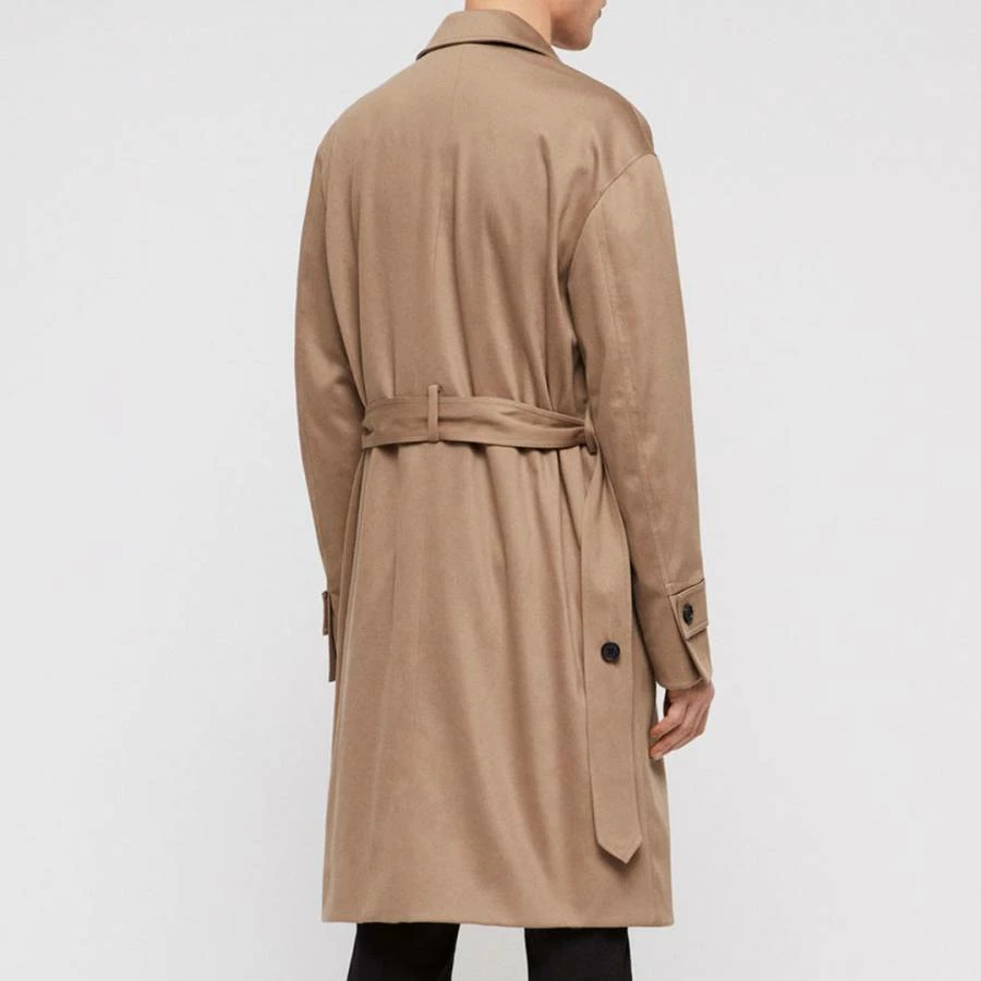 AllSaints Camel Reynolds Belted Trench Coat 4 AllSaints Camel Reynolds Belted Trench Coat - Image 2