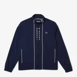 Lacoste Navy Adjustable Collar Zip Jacket 7 Lacoste Navy Adjustable Collar Zip Jacket -JacketsSale Sales 18141801 3