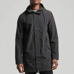 Superdry Black Ripstop Fishtail Parka