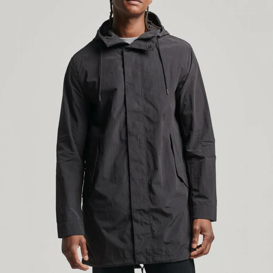 Superdry Black Ripstop Fishtail Parka 3 Superdry Black Ripstop Fishtail Parka