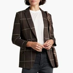 Rag & Bone Brown Check Margot Blazer