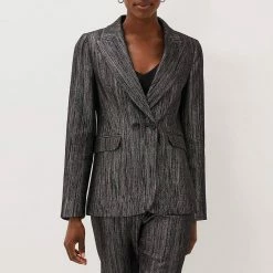 Phase Eight Black Geri Glitter Jacket