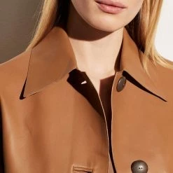 Vince Tan Leather Boxy Jacket -JacketsSale Sales 18160168 4