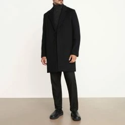 Vince Navy Classic Wool Blend Coat 8 Vince Navy Classic Wool Blend Coat -JacketsSale Sales 18160539 3