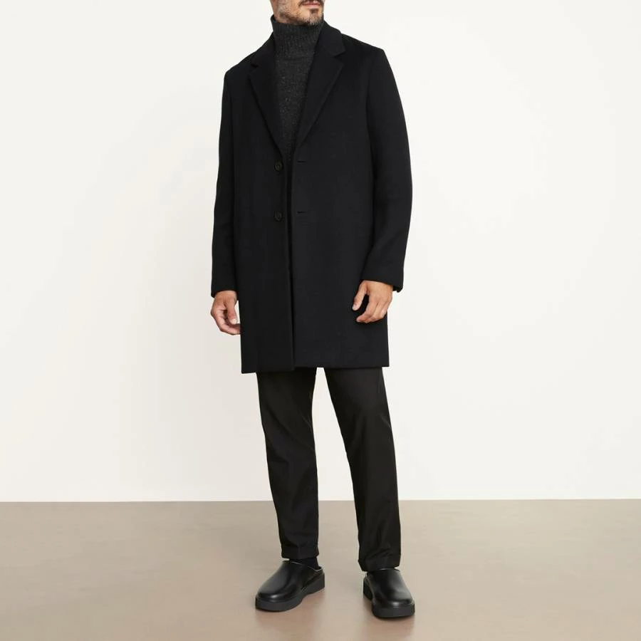 Vince Navy Classic Wool Blend Coat 5 Vince Navy Classic Wool Blend Coat - Image 3