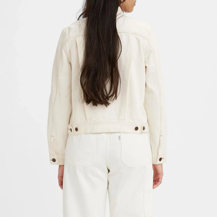 Levi's Cream Utility Style Denim Trucker Jacket 4 Levi's Cream Utility Style Denim Trucker Jacket - Image 2