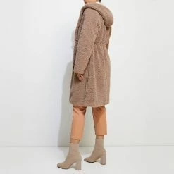 Unreal Fur Taupe Faux Fur Teddy Jacket -JacketsSale Sales 18167429 3