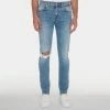 7 For All Mankind Pale Blue Slimmy Distressed Stretch Jeans 1 7 For All Mankind Pale Blue Slimmy Distressed Stretch Jeans -JacketsSale Sales 18185039 1