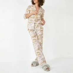 Hush Soft Camo Joy Flannel Cotton Blend Pyjama Set