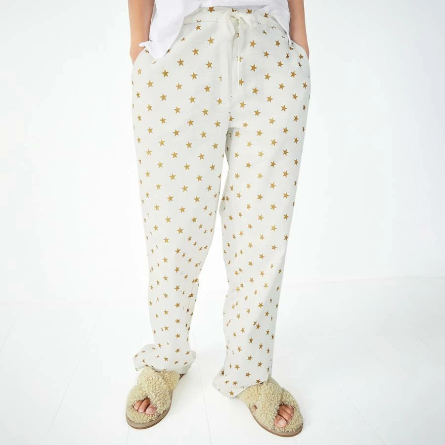 Hush Ecru Star Joy Flannel Cotton Blend Pyjama Trousers 5 Hush Ecru Star Joy Flannel Cotton Blend Pyjama Trousers - Image 3