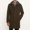 Vince Khaki Heavy Knit Wool Blend Coat