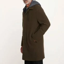 Vince Khaki Heavy Knit Wool Blend Coat -JacketsSale Sales 18191455 3
