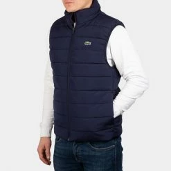 Lacoste Navy Quilted Puffer Gilet