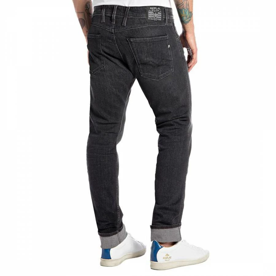 Replay Washed Black Anbass Slim Stretch Jeans 4 Replay Washed Black Anbass Slim Stretch Jeans - Image 2