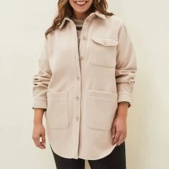 Phase Eight Soft Pink Jessica Button Through Shacket