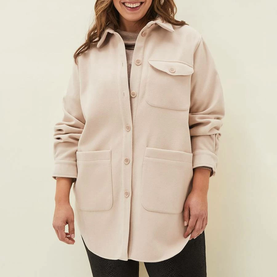 Phase Eight Soft Pink Jessica Button Through Shacket 3 Phase Eight Soft Pink Jessica Button Through Shacket