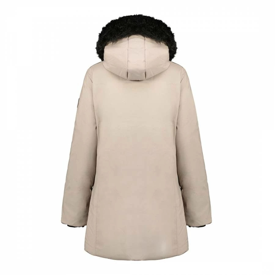 GEOGRAPHICAL NORWAY Beige Padded Long Jacket 4 GEOGRAPHICAL NORWAY Beige Padded Long Jacket - Image 2