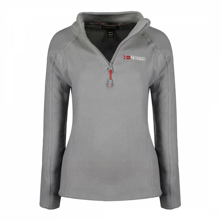 GEOGRAPHICAL NORWAY Light Grey 1/4 Zip Sweatshirt 3 GEOGRAPHICAL NORWAY Light Grey 1/4 Zip Sweatshirt