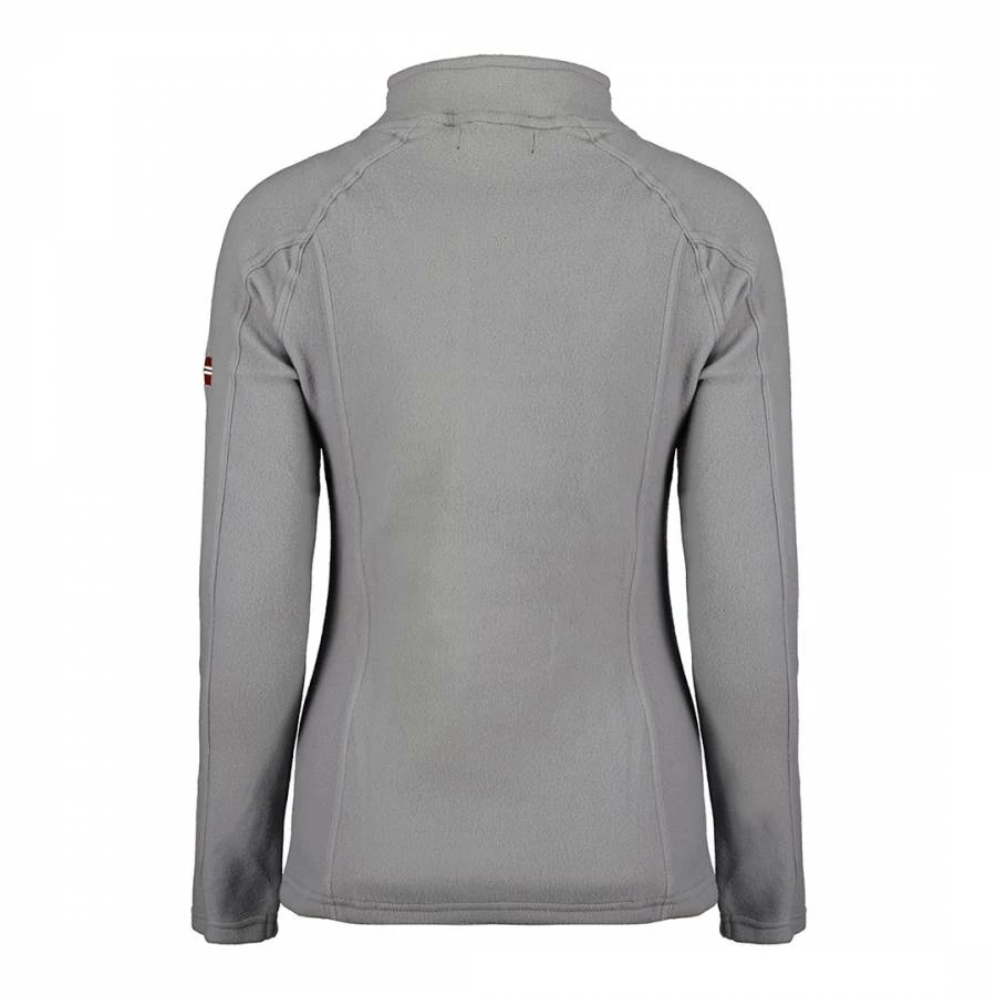 GEOGRAPHICAL NORWAY Light Grey 1/4 Zip Sweatshirt 4 GEOGRAPHICAL NORWAY Light Grey 1/4 Zip Sweatshirt - Image 2