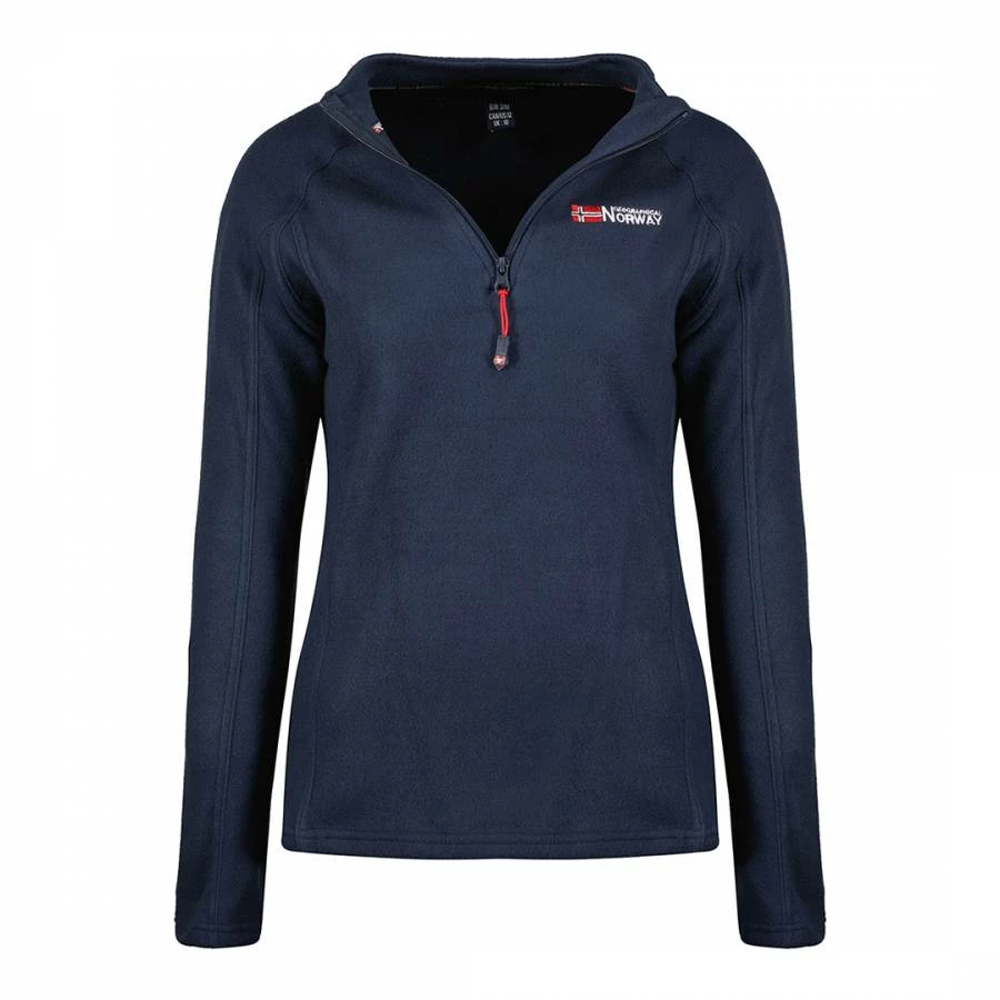 GEOGRAPHICAL NORWAY Navy 1/4 Zip Sweatshirt 3 GEOGRAPHICAL NORWAY Navy 1/4 Zip Sweatshirt