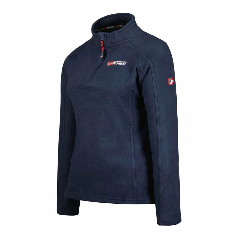 GEOGRAPHICAL NORWAY Navy 1/4 Zip Sweatshirt 5 GEOGRAPHICAL NORWAY Navy 1/4 Zip Sweatshirt - Image 3
