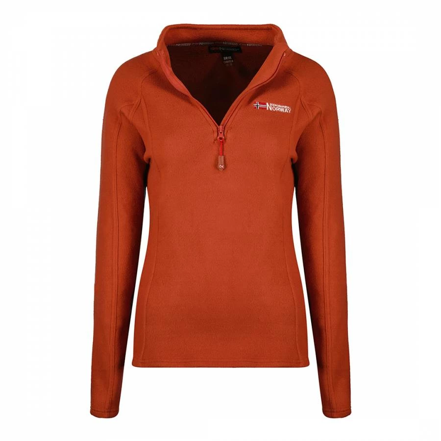 GEOGRAPHICAL NORWAY Orange 1/4 Zip Sweatshirt 3 GEOGRAPHICAL NORWAY Orange 1/4 Zip Sweatshirt