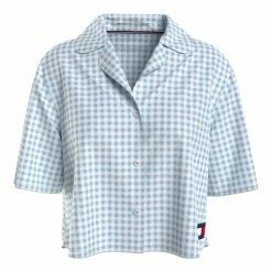 Tommy Hilfiger Blue Gingham Cotton Shirt