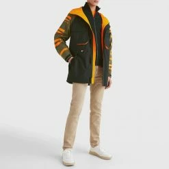 Tommy Hilfiger Green Contrast Detail Parka Coat 8 Tommy Hilfiger Green Contrast Detail Parka Coat -JacketsSale Sales 18220687 3