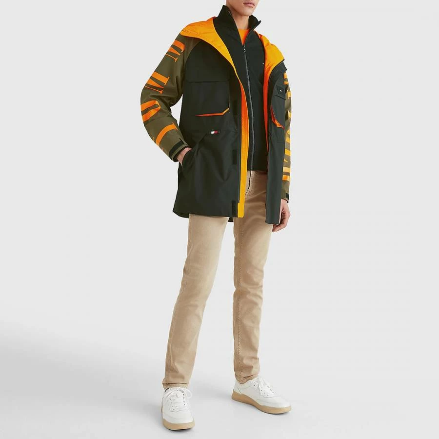 Tommy Hilfiger Green Contrast Detail Parka Coat 5 Tommy Hilfiger Green Contrast Detail Parka Coat - Image 3
