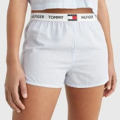 Tommy Hilfiger Blue Gingham Cotton Shorts